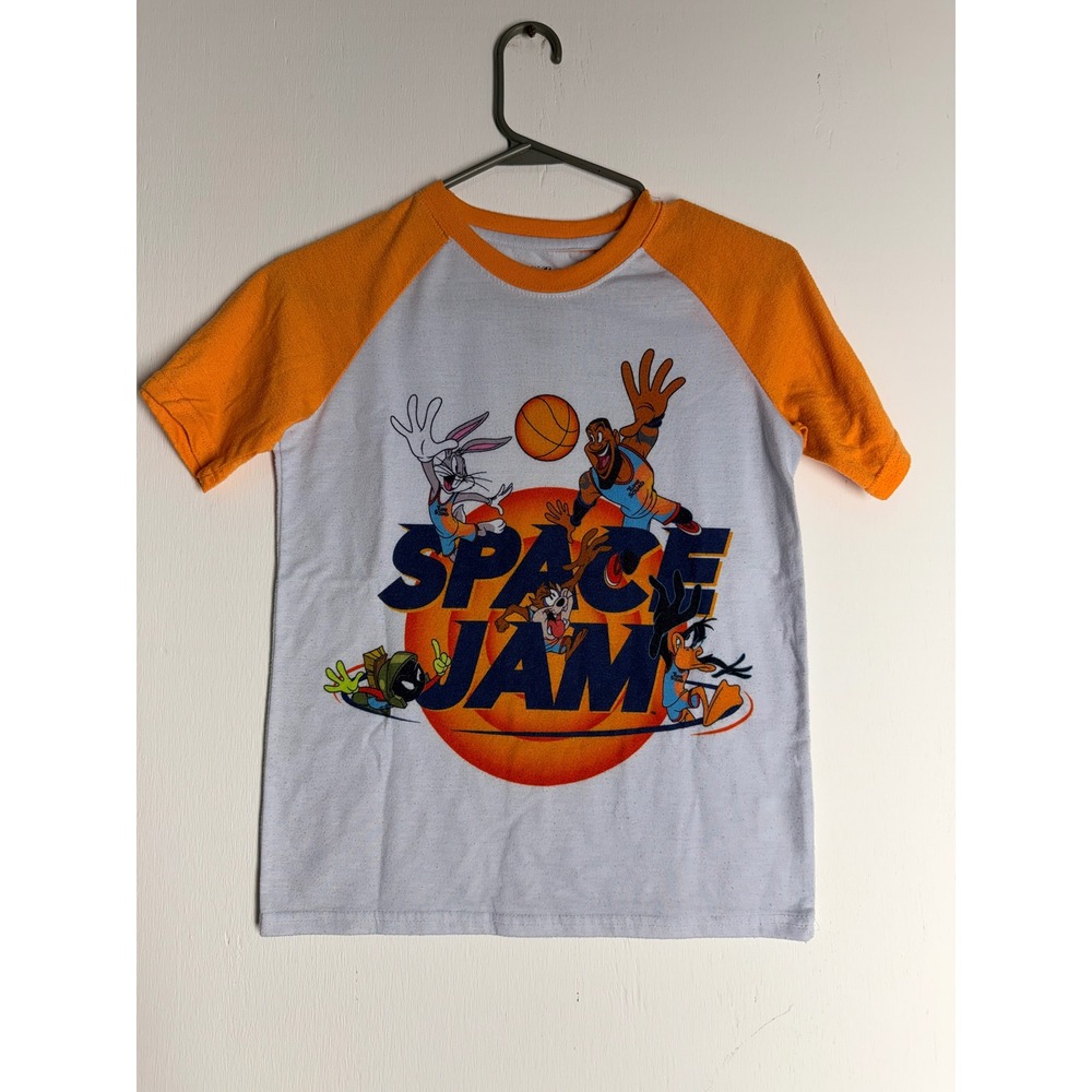Space Jam A New Legacy Boys Shirt Size 10/12 LeBron James Bugs Bunny Raglan Tee